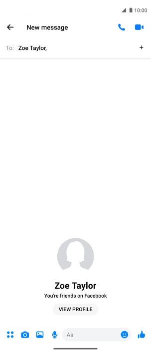 Press the text input field.