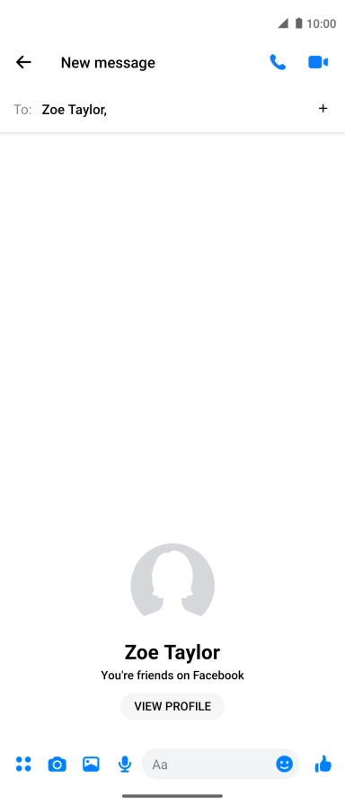 Press the text input field.