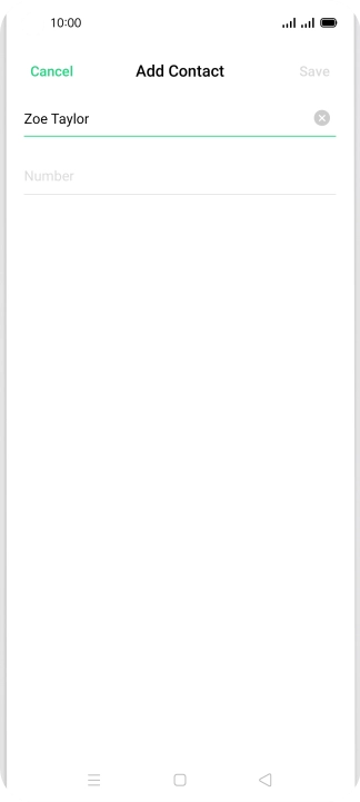 Press Number and key in the required phone number.