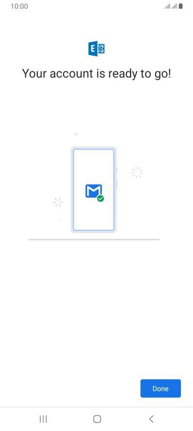 If this screen is displayed, you email account has been recognised and set up automatically. Follow the instructions on the screen to key in more information and finish setting up your phone.
