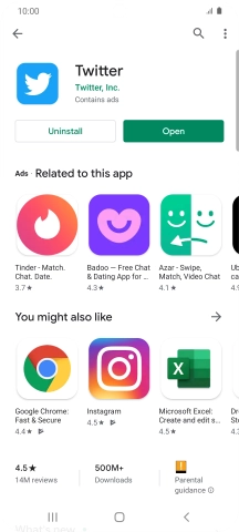 Press the Home key to return to the home screen.