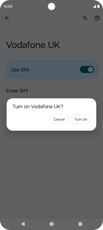 Press Turn on.