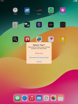 Press Delete App.