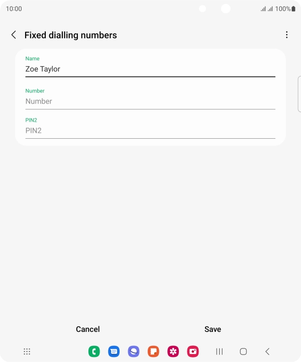 Press Number and key in the required phone number.