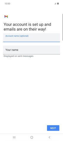 Press Your name and key in the required sender name.