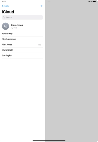 Press the new contact icon.