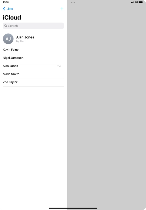 Press the new contact icon.