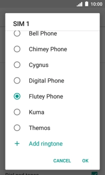 Press Add ringtone and go to the required folder.