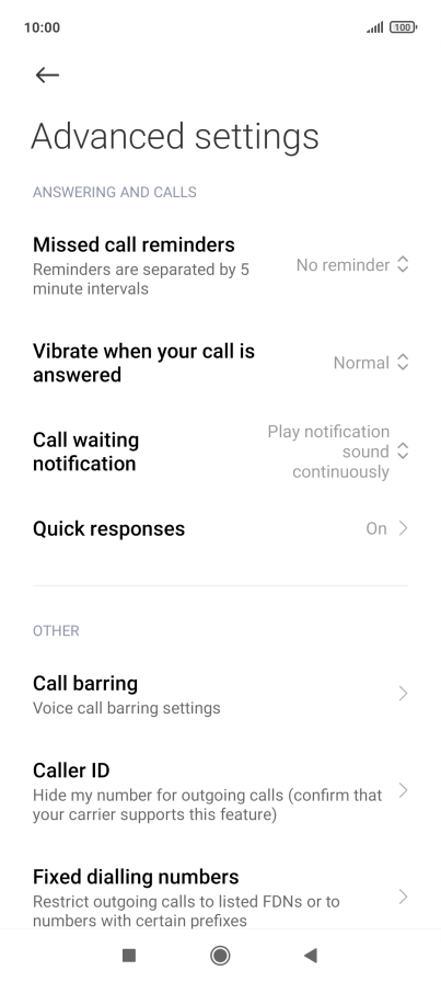 Press Fixed dialling numbers.