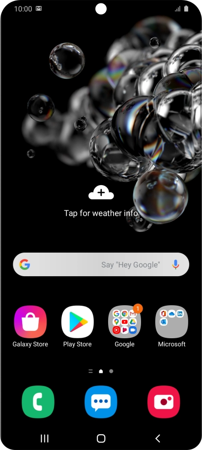 The email message icon shows that you've received a new email message.