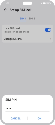 Key in a new four-digit PIN and press OK.