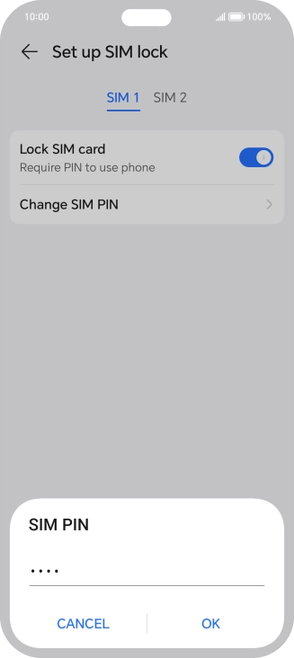 Key in a new four-digit PIN and press OK.