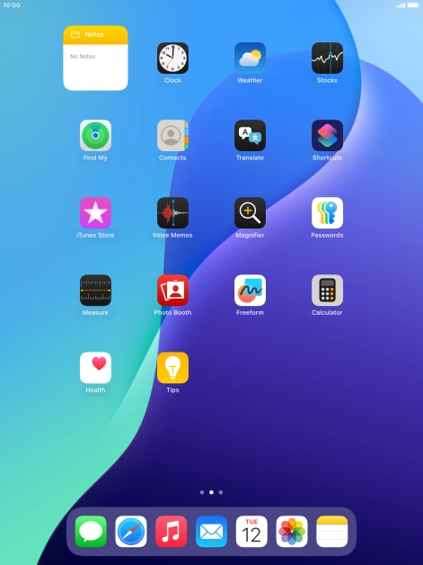 If you're using a Widget Stack: slide up or down on the stack to select the required widget.