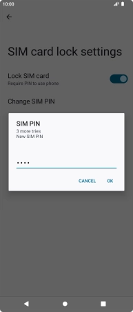 Key in a new four-digit PIN and press OK.