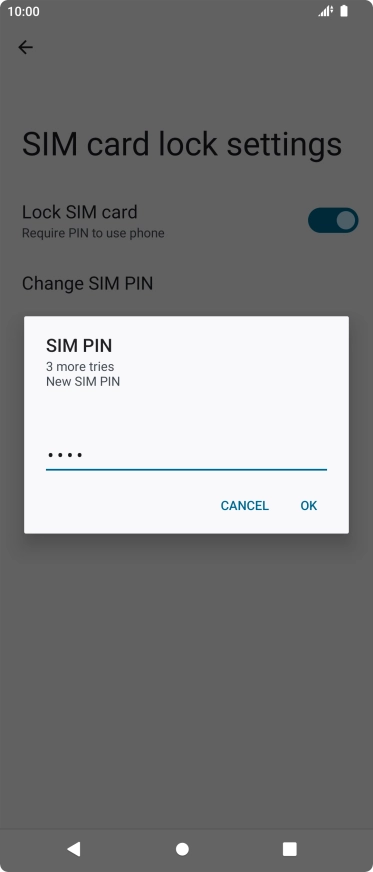 Key in a new four-digit PIN and press OK.