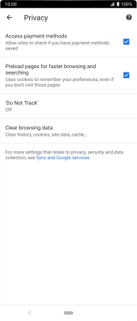 Press Clear browsing data.