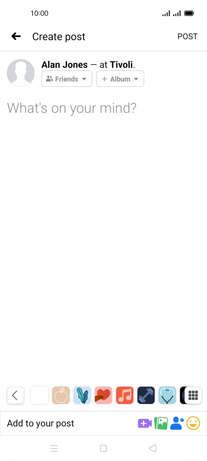 Press the text input field.