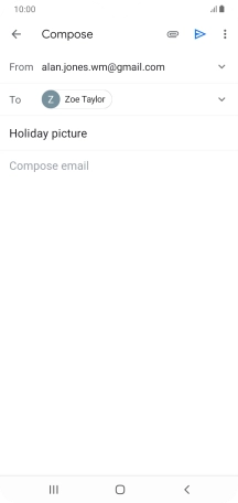 Press the text input field and key in the required text.