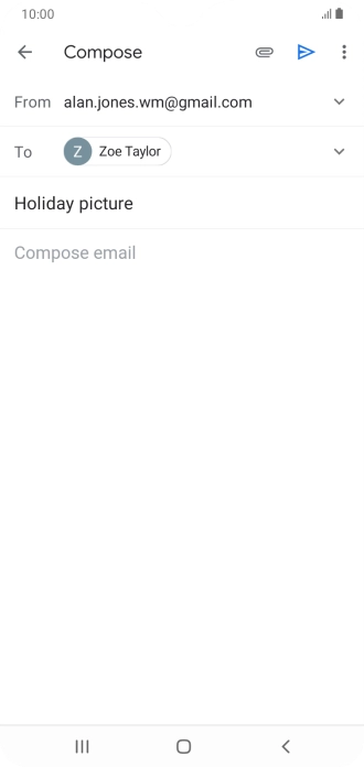 Press the text input field and key in the required text.