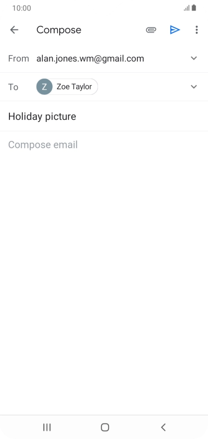 Press the text input field and key in the required text.