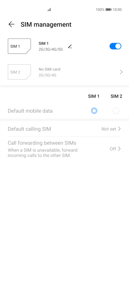 Press the second SIM.
