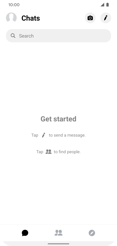 Press the new message icon.
