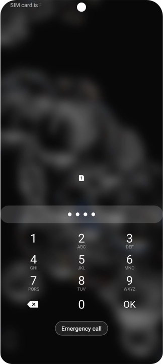 Key in a new four-digit PIN and press OK.