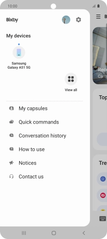 Press the settings icon.