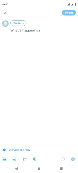 Press the text input field.