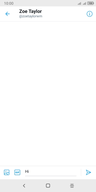Write the required message and press the send icon.