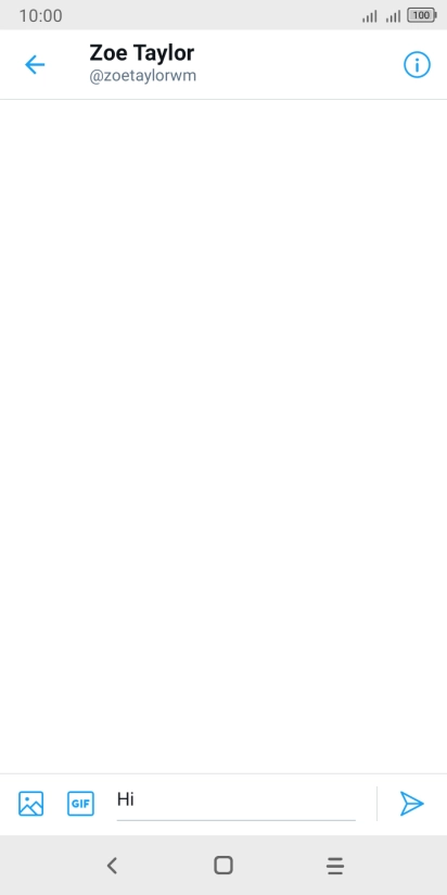 Write the required message and press the send icon.