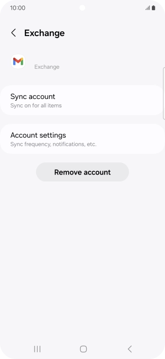 Press Remove account.