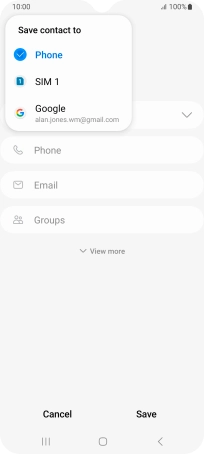 Press the required Google account.