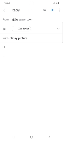 Press the send icon.