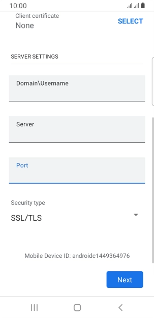 Press the drop down list below 