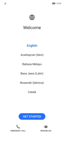 Press the required language.