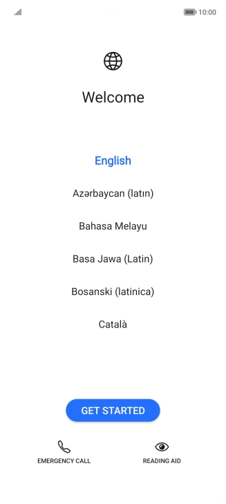 Press the required language.