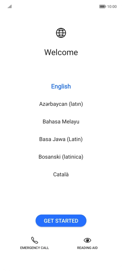 Press the required language.