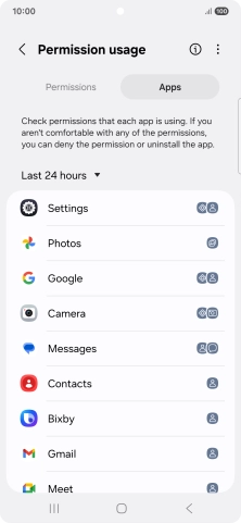 Press the drop down list.