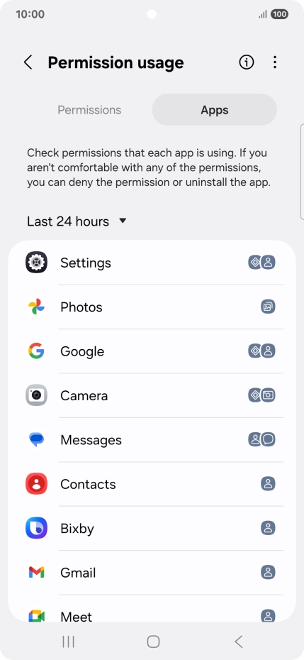 Press the drop down list.