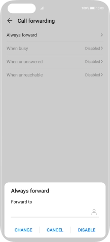 Press DISABLE.
