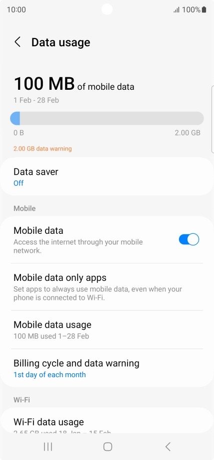 Press Data saver.