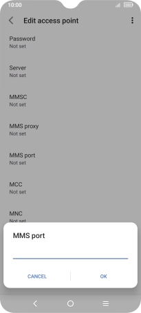 Key in 8799 and press OK.