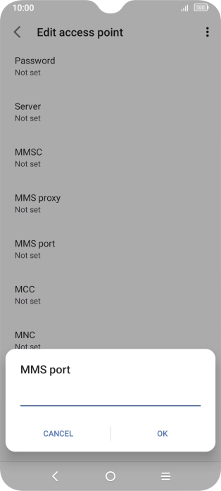Key in 8799 and press OK.