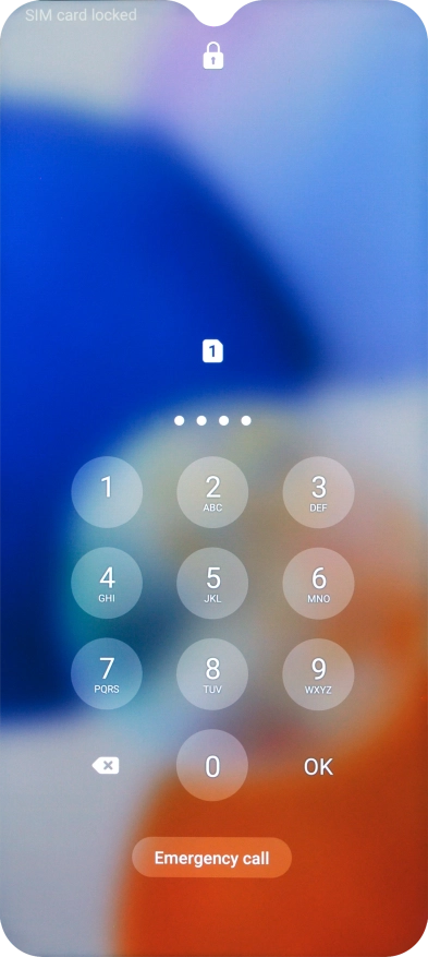 If your SIM is locked, key in your PIN and press OK.