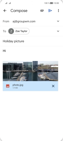 Press the send icon.
