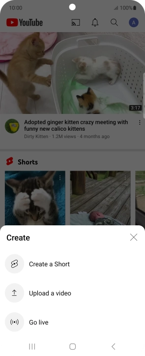 Press Upload a video.