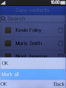 Select Mark all.
