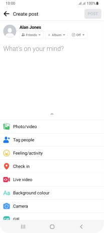 Press the text input field and key in the required text.