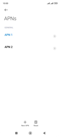 Press the required data connection to activate it.